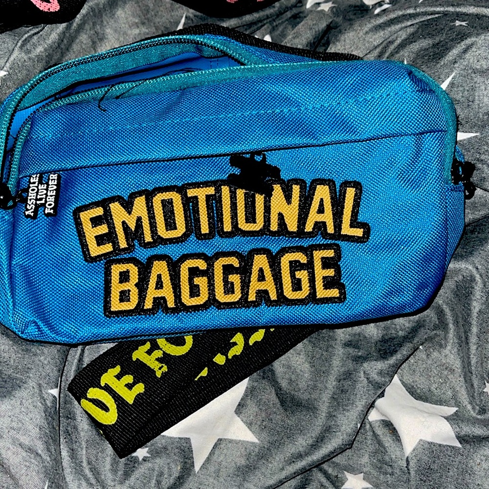 NIB ALF Fanny Pack in Blue and Gray! Emotional Baggage! Use as a crossbody too!